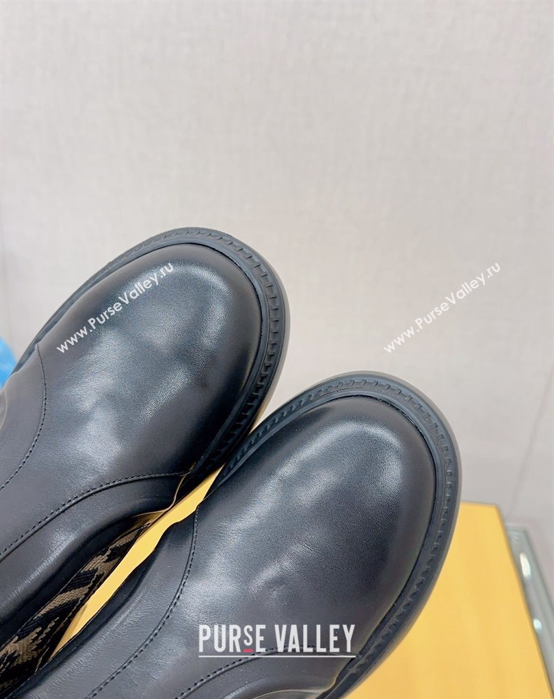 Fendi Domino Black leather biker boots 02 2023 (modeng-23111062)