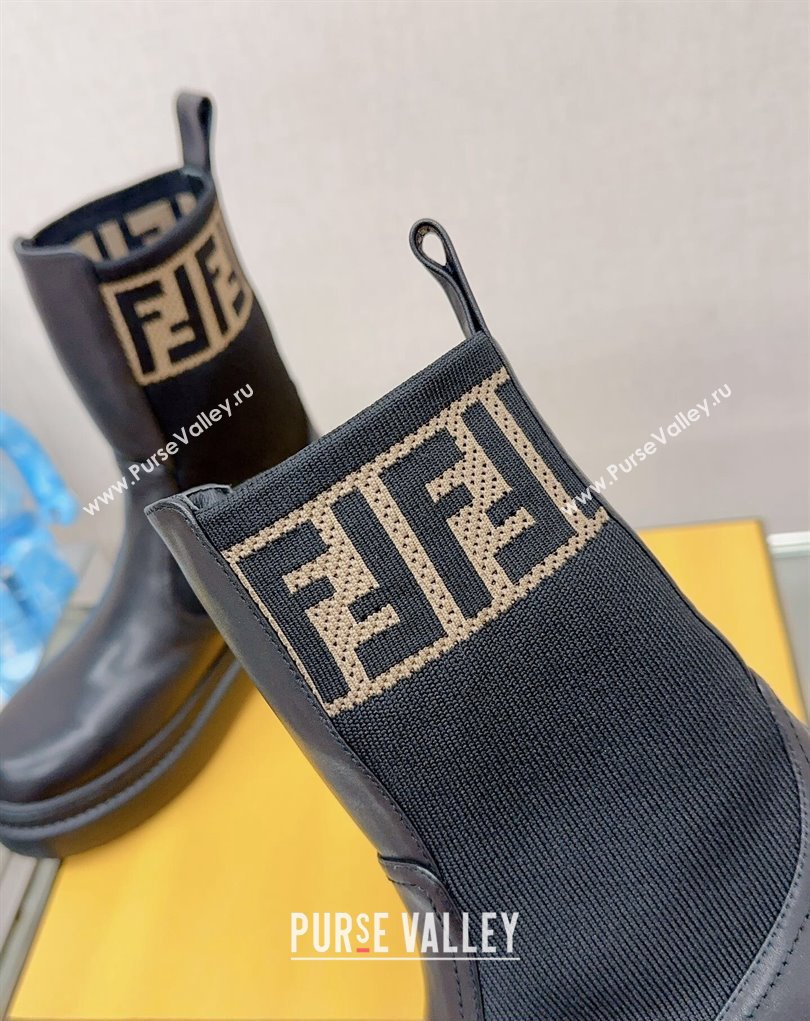Fendi Domino Black leather biker boots 03 2023 (modeng-23111063)