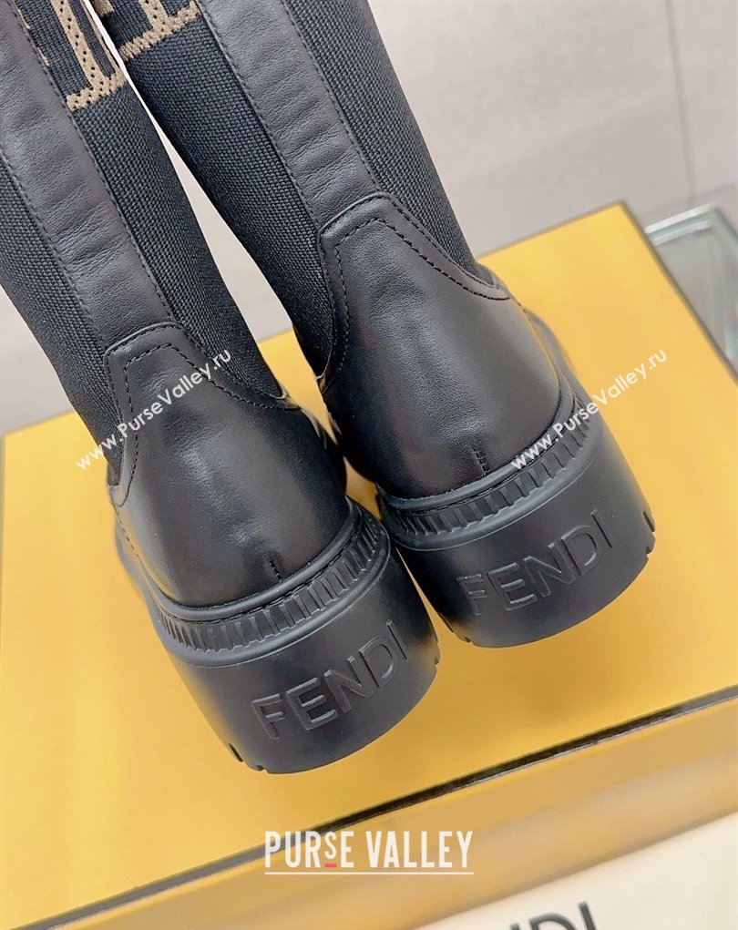 Fendi Domino Black leather biker boots 03 2023 (modeng-23111063)