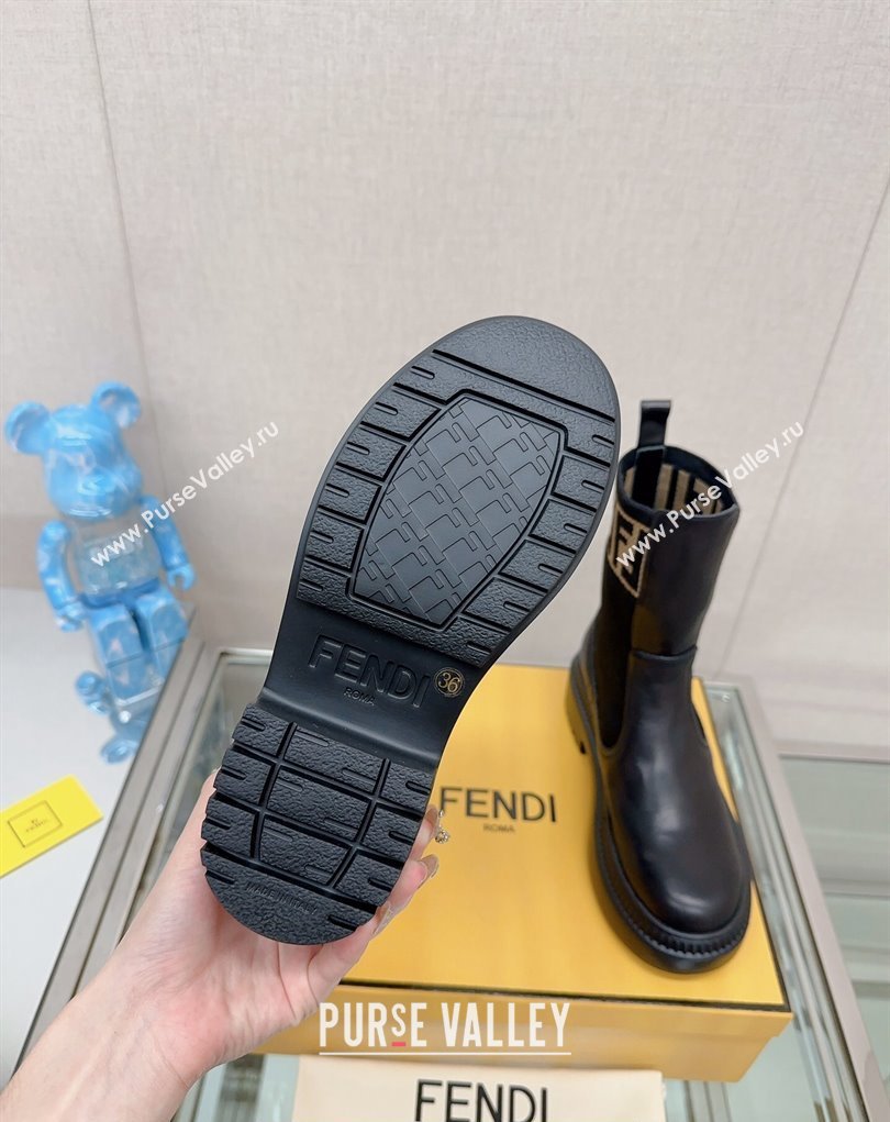 Fendi Domino Black leather biker boots 03 2023 (modeng-23111063)
