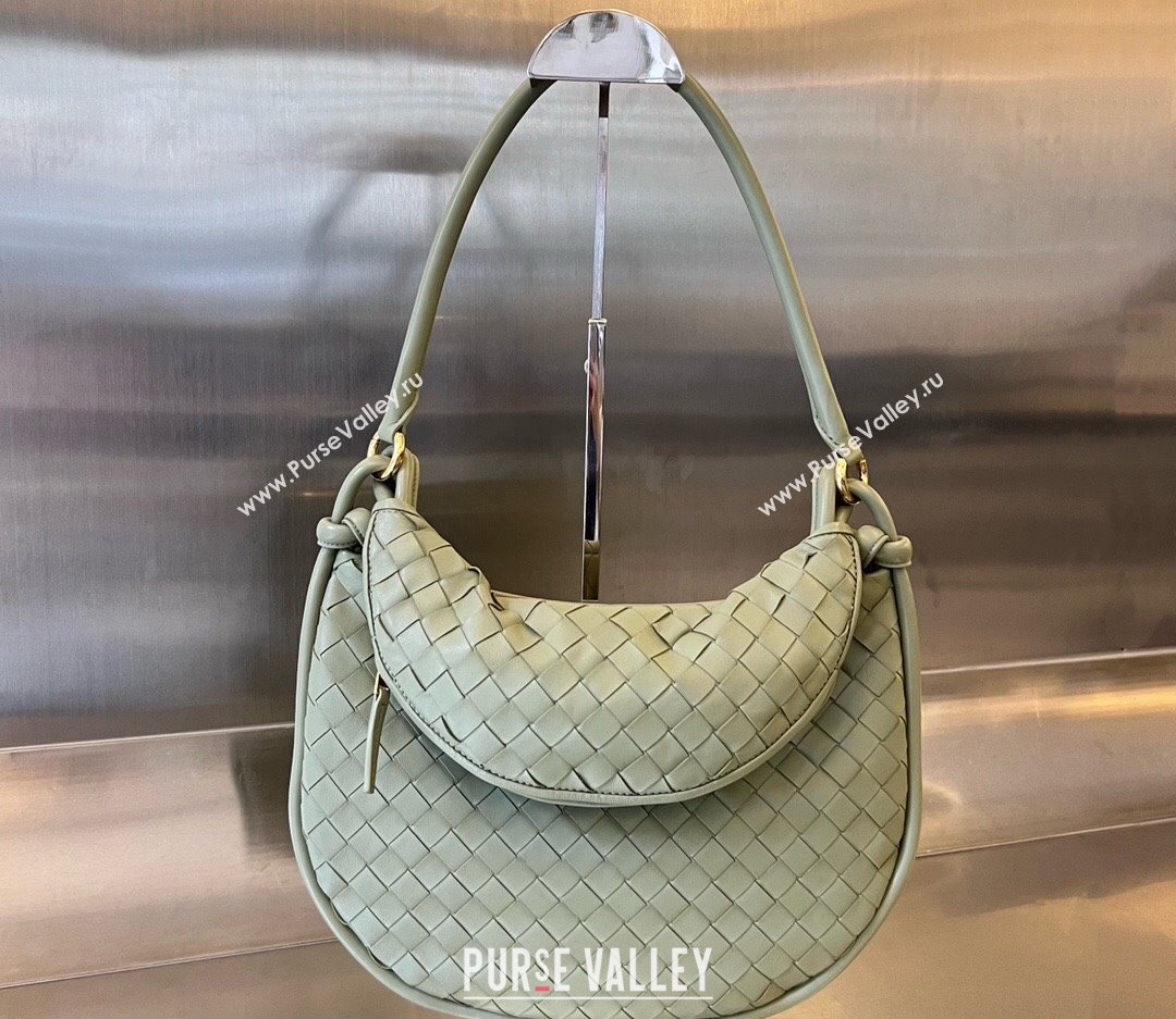 Bottega Veneta Medium Gemelli Intrecciato leather shoulder bag 764281 TRAVERTINE 2023 (wante-23111106)