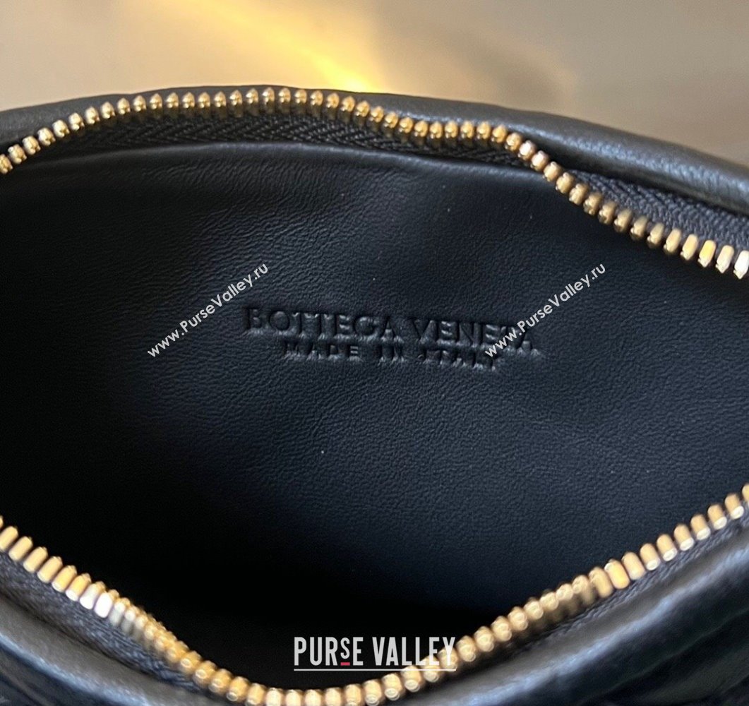 Bottega Veneta Small Gemelli Intrecciato leather shoulder bag 776764 Black 2023 (wante-23111101)