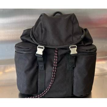 Bottega Veneta Jacquard fabric Rucksack backpack bag 718085 Black 2023 (wante-23111108)