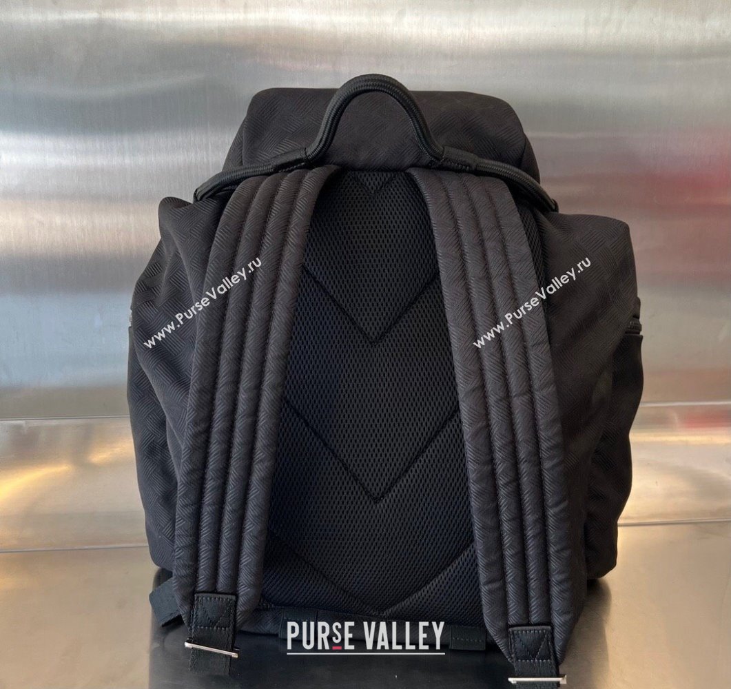 Bottega Veneta Jacquard fabric Rucksack backpack bag 718085 Black 2023 (wante-23111108)