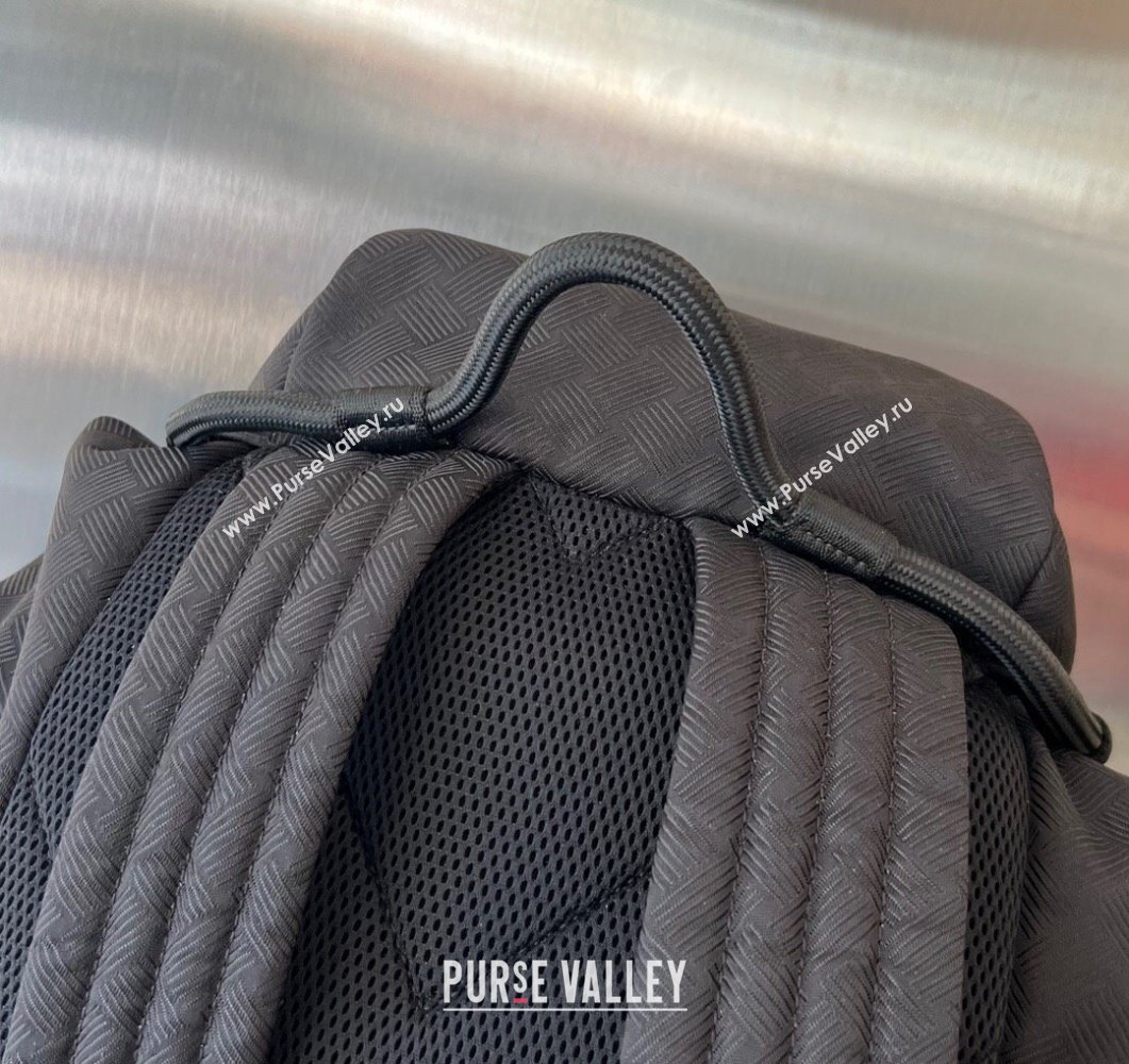 Bottega Veneta Jacquard fabric Rucksack backpack bag 718085 Black 2023 (wante-23111108)