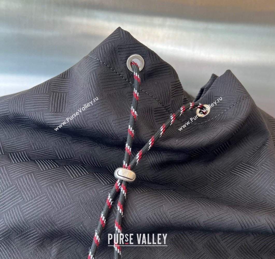 Bottega Veneta Jacquard fabric Rucksack backpack bag 718085 Black 2023 (wante-23111108)