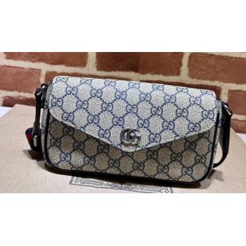 Gucci Ophidia mini bag 764961 GG Canvas Beige/Blue 2024 (dlh-23112324)