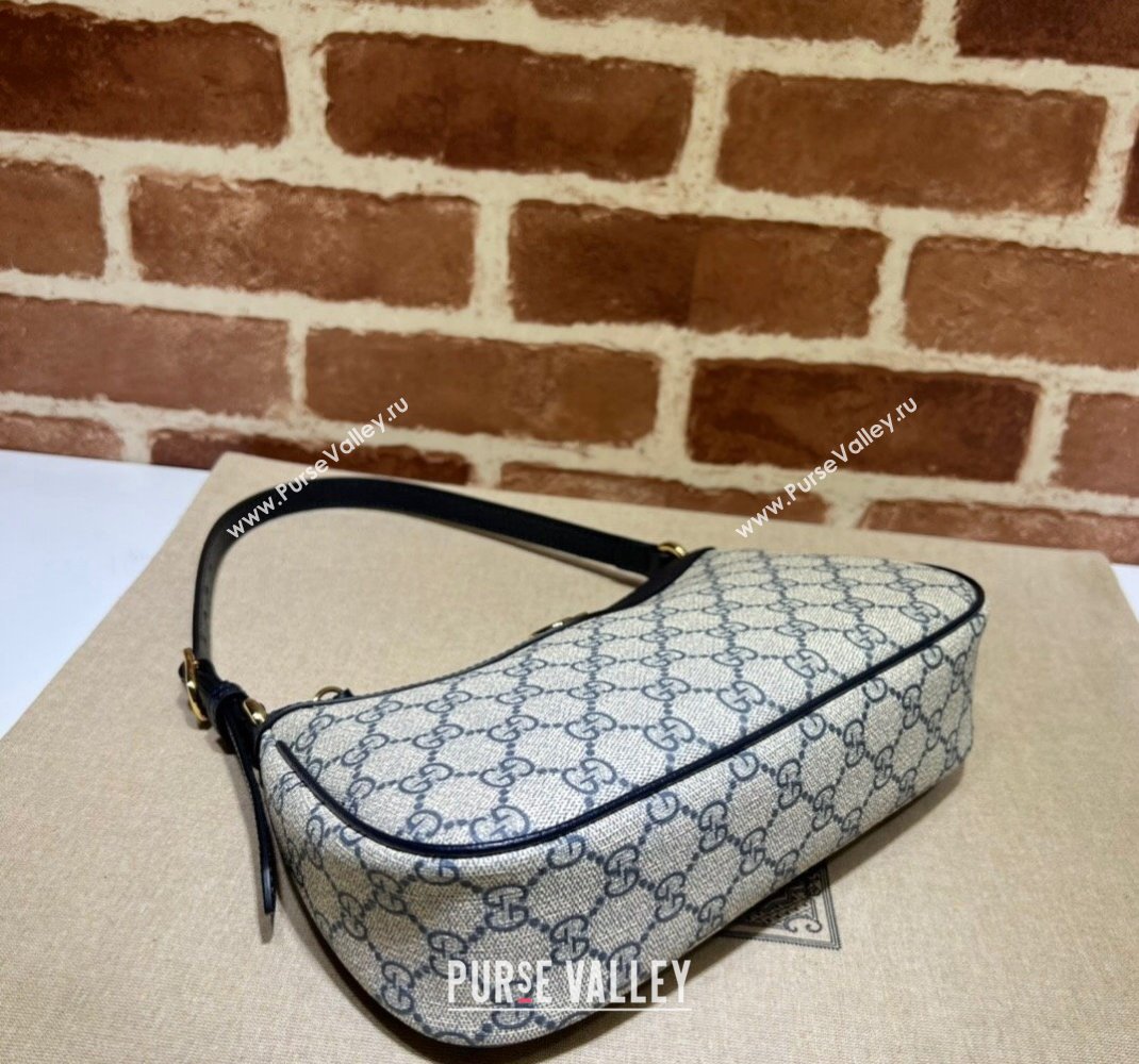 Gucci Ophidia GG small handbag 735145 Beige/Blue 2024 (dlh-23112419)