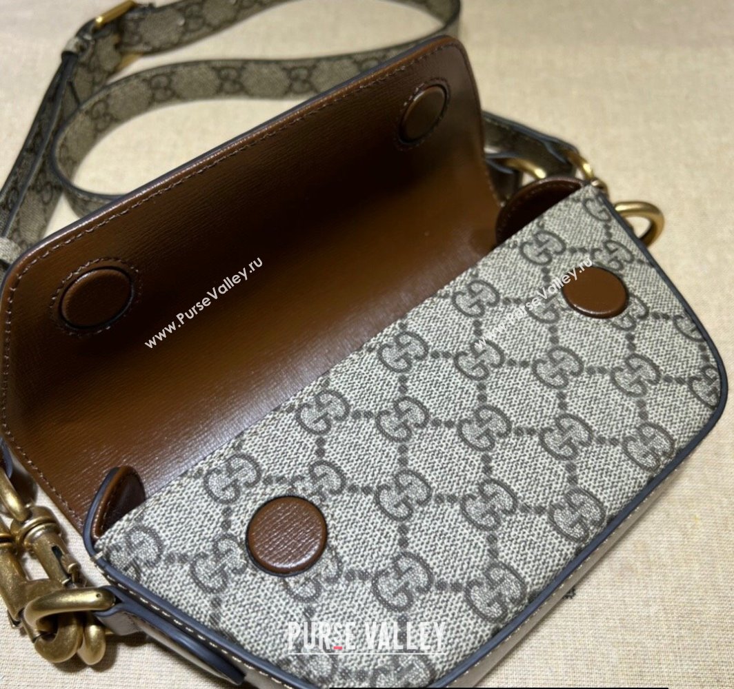 Gucci GG Supreme top handle mini bag 723762 Beige 2024 (dlh-23112409)