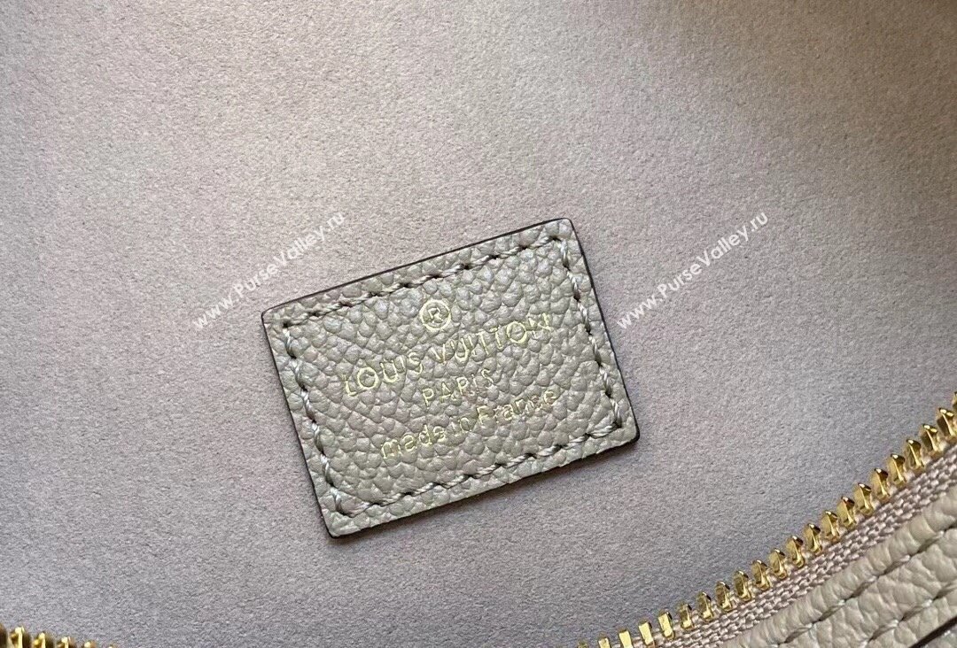 Louis Vuitton Monogram Empreinte Leather Loop Hobo Bag M46738 Dove Gray/Cream 2023 (kiki-23111323)