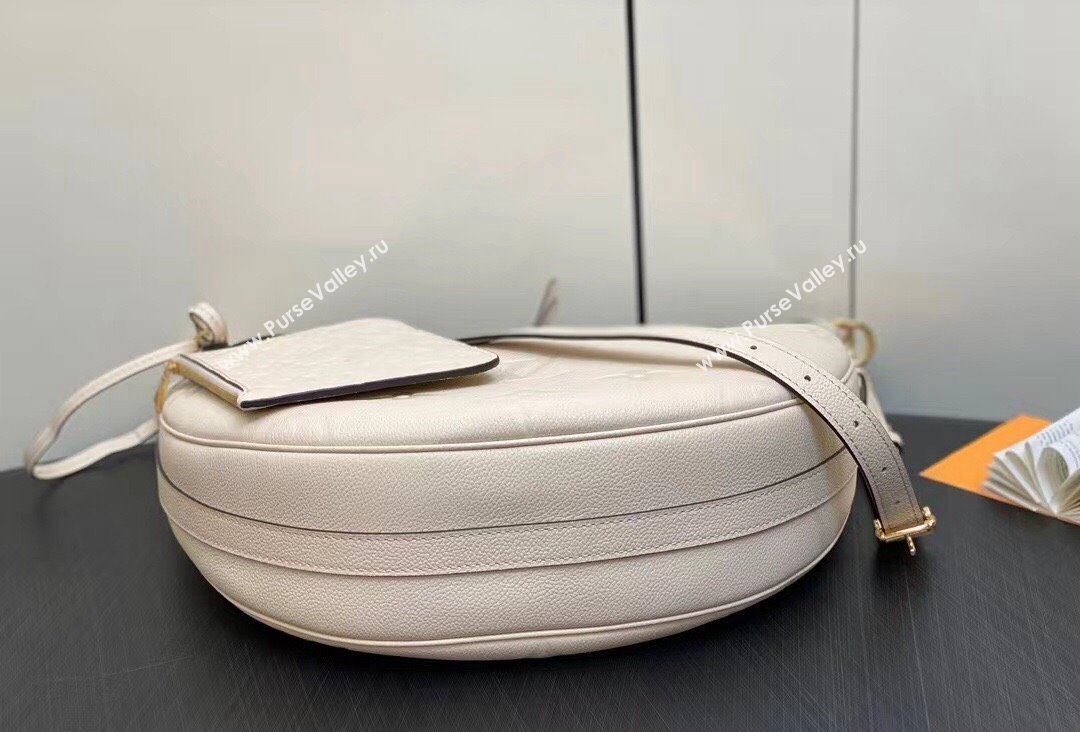 Louis Vuitton Monogram Empreinte Leather Loop Hobo Bag M46739 Cream 2023 (kiki-23111324)