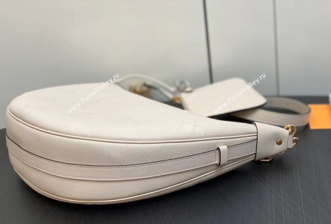 Louis Vuitton Monogram Empreinte Leather Loop Hobo Bag M46739 Cream 2023 (kiki-23111324)