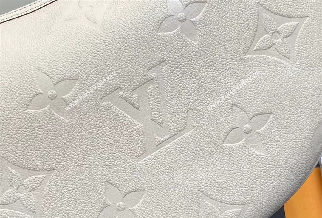 Louis Vuitton Monogram Empreinte Leather Loop Hobo Bag M46739 Cream 2023 (kiki-23111324)