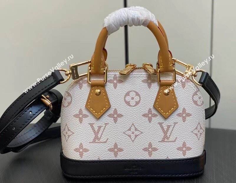 Louis Vuitton Monogram Canvas Nano Alma Bag M82717 White 2023 (kiki-23111339)