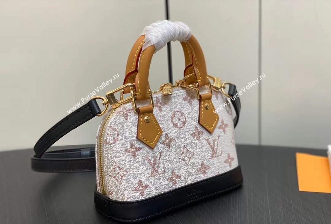 Louis Vuitton Monogram Canvas Nano Alma Bag M82717 White 2023 (kiki-23111339)