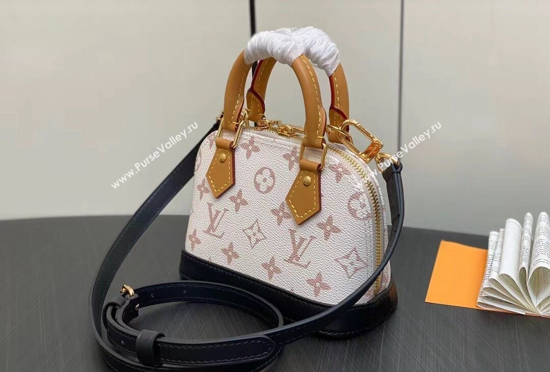Louis Vuitton Monogram Canvas Nano Alma Bag M82717 White 2023 (kiki-23111339)