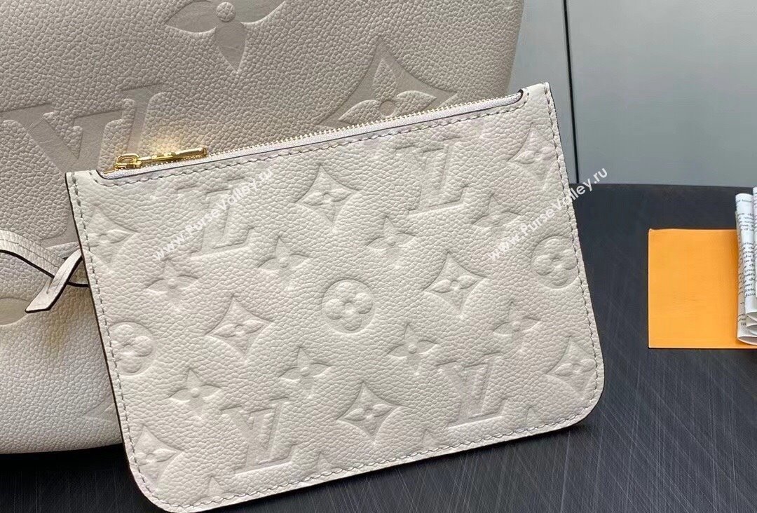 Louis Vuitton Monogram Empreinte Leather Loop Hobo Bag M46739 Cream 2023 (kiki-23111324)