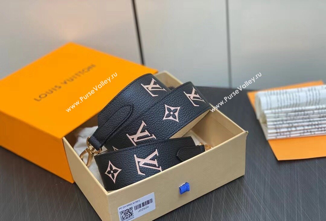 Louis Vuitton Monogram Empreinte Leather Bandoulière J02520 Black / Beige 2023 (kiki-23111331)