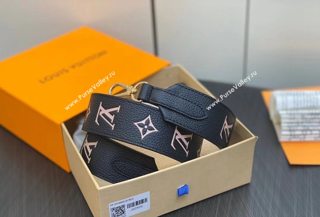 Louis Vuitton Monogram Empreinte Leather Bandoulière J02520 Black / Beige 2023 (kiki-23111331)