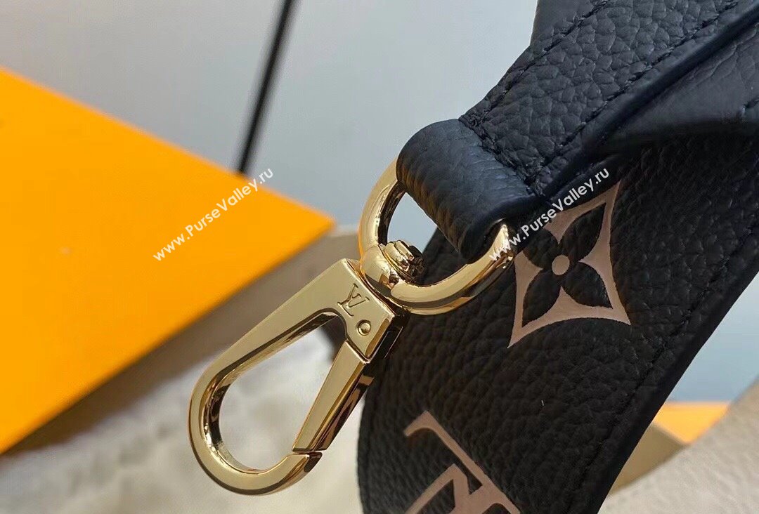 Louis Vuitton Monogram Empreinte Leather Bandoulière J02520 Black / Beige 2023 (kiki-23111331)