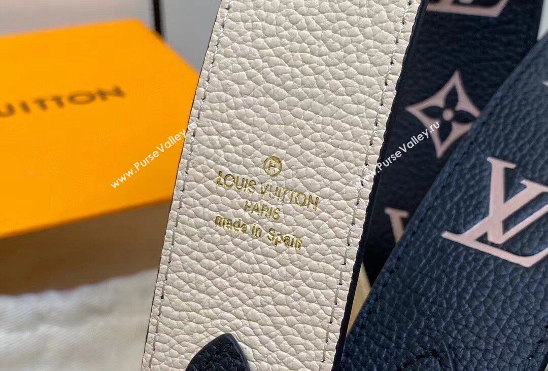 Louis Vuitton Monogram Empreinte Leather Bandoulière J02520 Black / Beige 2023 (kiki-23111331)