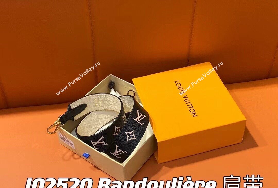 Louis Vuitton Monogram Empreinte Leather Bandoulière J02520 Black / Beige 2023 (kiki-23111331)