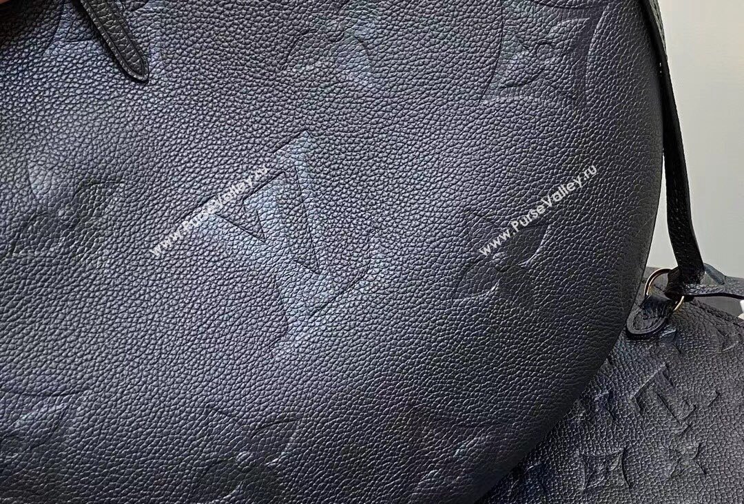 Louis Vuitton Monogram Empreinte Leather Loop Hobo Bag M46725 Black 2023 (kiki-23111325)