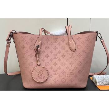 Louis Vuitton Mahina perforated calfskin leather Blossom MM Bag M21851 Rose Jasmin 2023 (kiki-23111345)