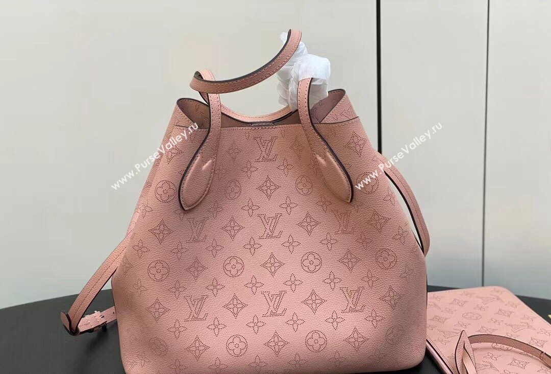 Louis Vuitton Mahina perforated calfskin leather Blossom MM Bag M21851 Rose Jasmin 2023 (kiki-23111345)
