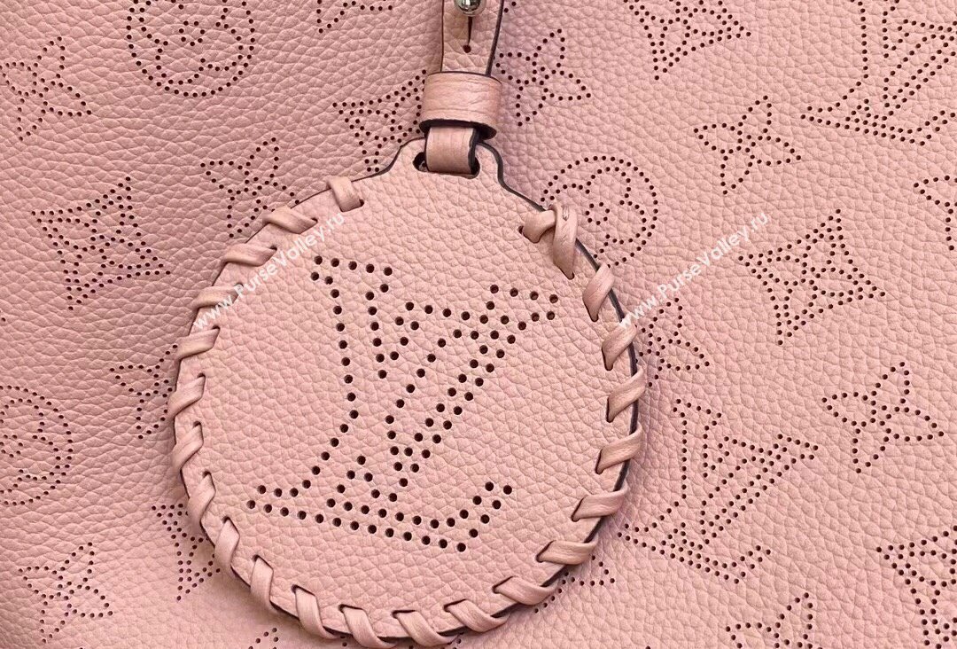 Louis Vuitton Mahina perforated calfskin leather Blossom MM Bag M21851 Rose Jasmin 2023 (kiki-23111345)