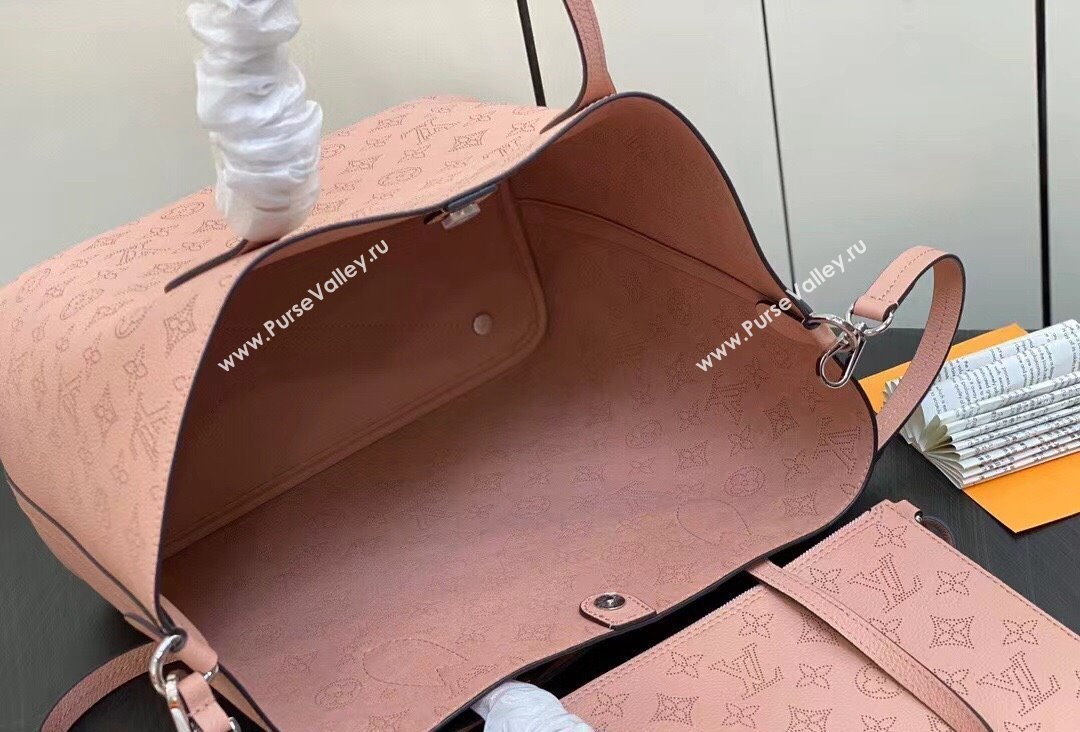 Louis Vuitton Mahina perforated calfskin leather Blossom MM Bag M21851 Rose Jasmin 2023 (kiki-23111345)