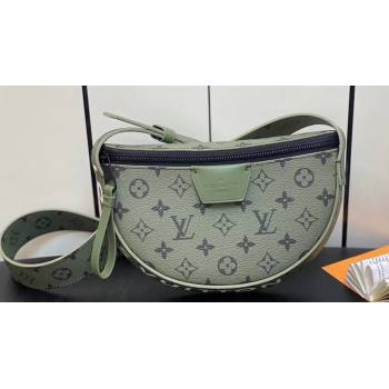 Louis Vuitton Monogram Canvas LV Moon Crossbody Bag M23838 Khaki Green/Vermillion Red 2023 (kiki-23111313)