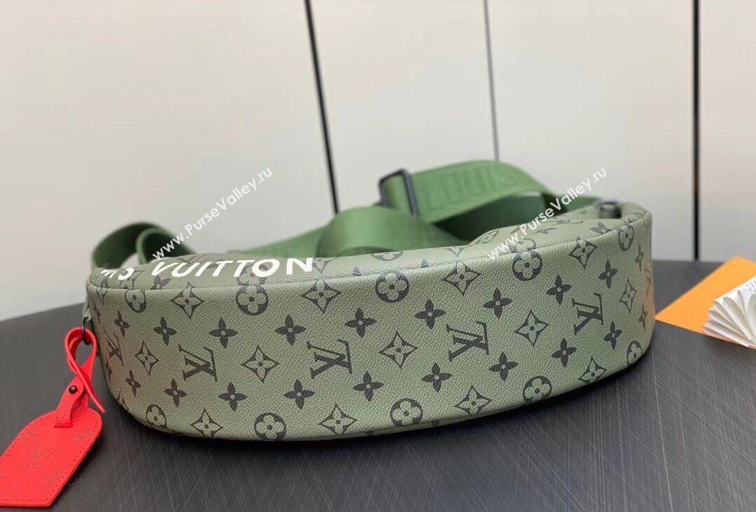 Louis Vuitton Monogram Canvas Hamac Bag M23779 Khaki Green/Vermillion Red 2023 (kiki-23111314)