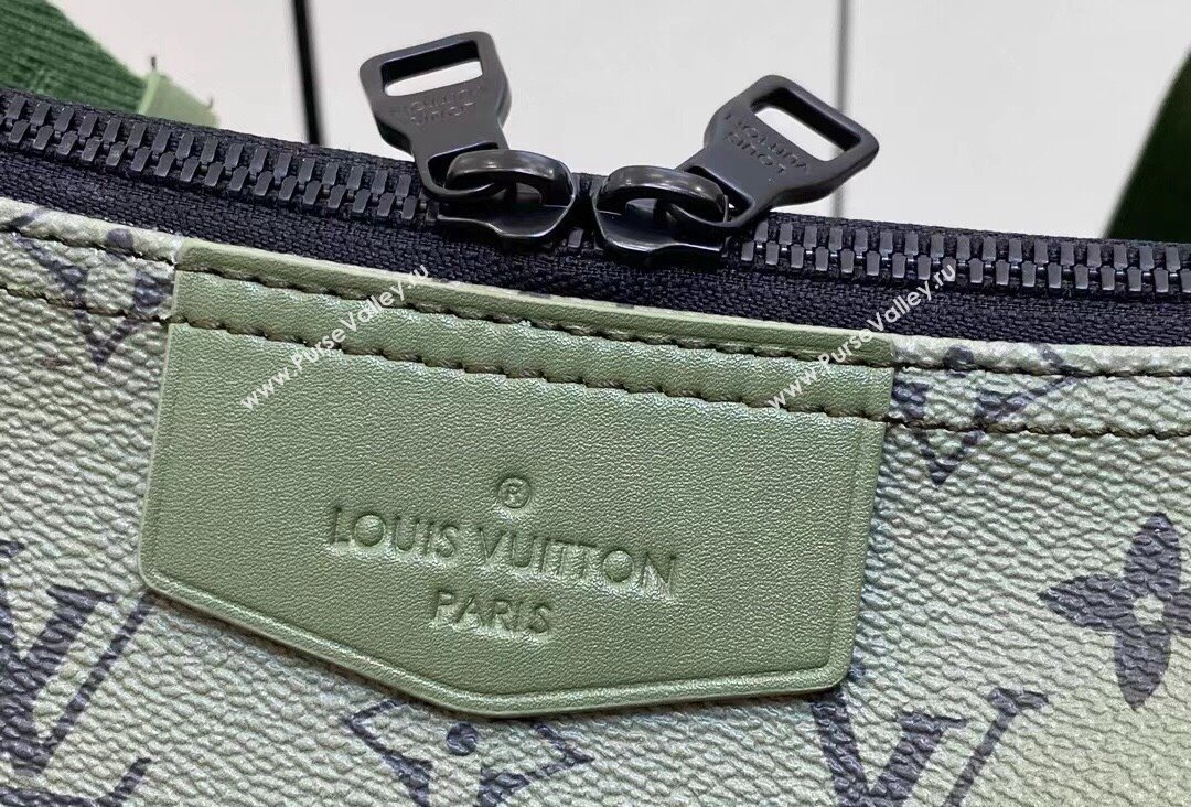 Louis Vuitton Monogram Canvas Hamac Bag M23779 Khaki Green/Vermillion Red 2023 (kiki-23111314)