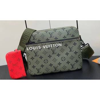 Louis Vuitton Monogram Canvas Trio Messenger Bag M23783 Khaki Green/Vermillion Red 2023 (kiki-23111315)