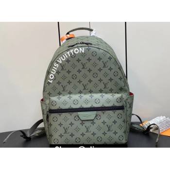 Louis Vuitton Monogram Canvas Discovery Backpack PM Bag M46802 Khaki Green/Vermillion Red 2023 (kiki-23111316)
