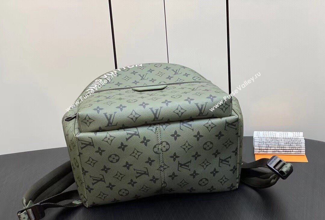 Louis Vuitton Monogram Canvas Discovery Backpack PM Bag M46802 Khaki Green/Vermillion Red 2023 (kiki-23111316)