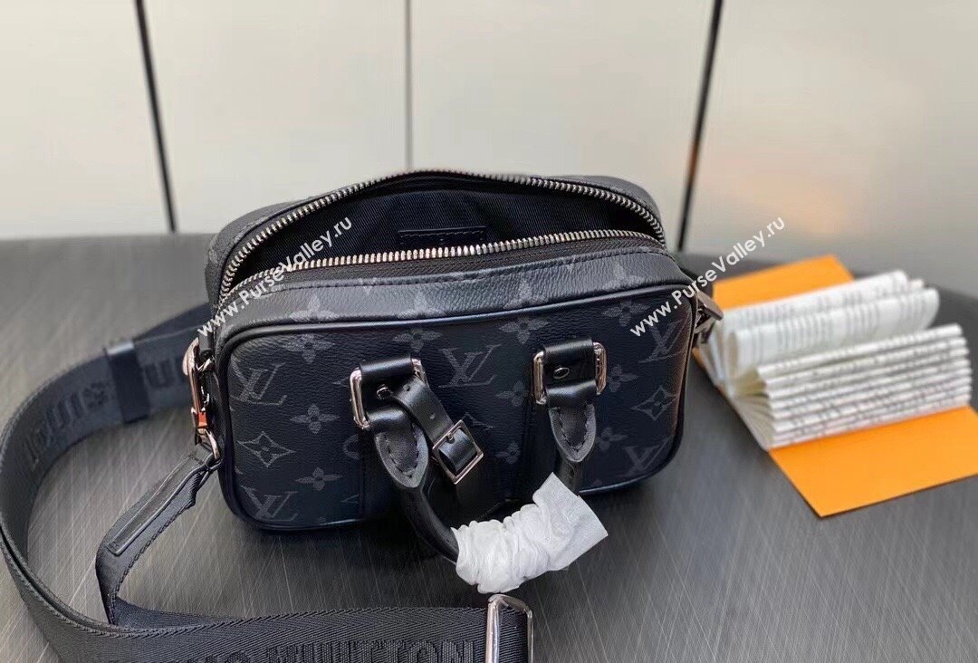 Louis Vuitton Nano Porte Documents Voyage Bag M82770 Monogram Eclipse Canvas 2023 (kiki-23111308)