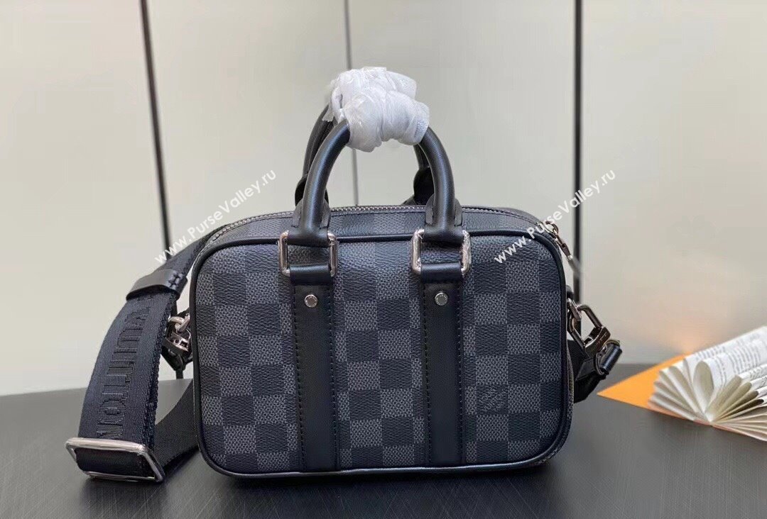 Louis Vuitton Nano Porte Documents Voyage Bag M82770 Damier Graphite Canvas 2023 (kiki-23111309)