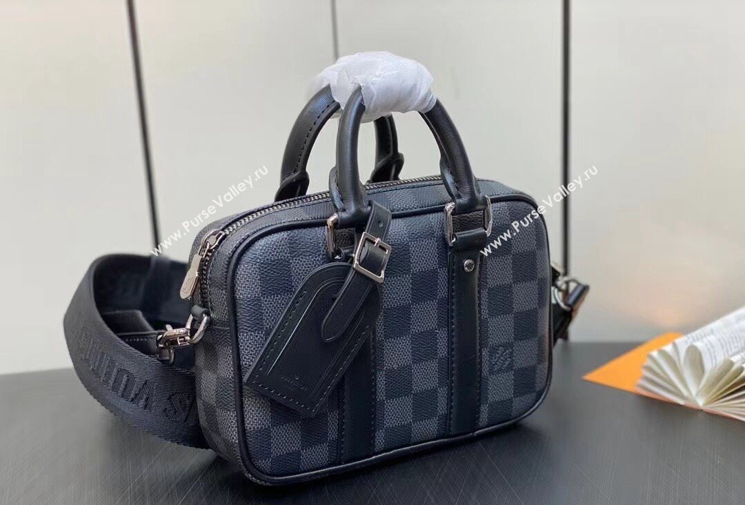 Louis Vuitton Nano Porte Documents Voyage Bag M82770 Damier Graphite Canvas 2023 (kiki-23111309)