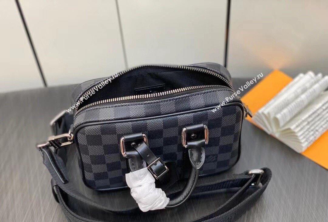 Louis Vuitton Nano Porte Documents Voyage Bag M82770 Damier Graphite Canvas 2023 (kiki-23111309)