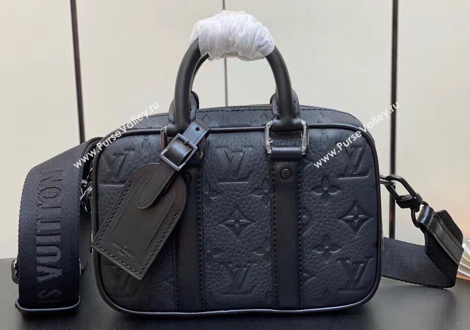 Louis Vuitton Nano Porte Documents Voyage Bag M82770 Monogram Empreinte Black 2023 (kiki-23111310)