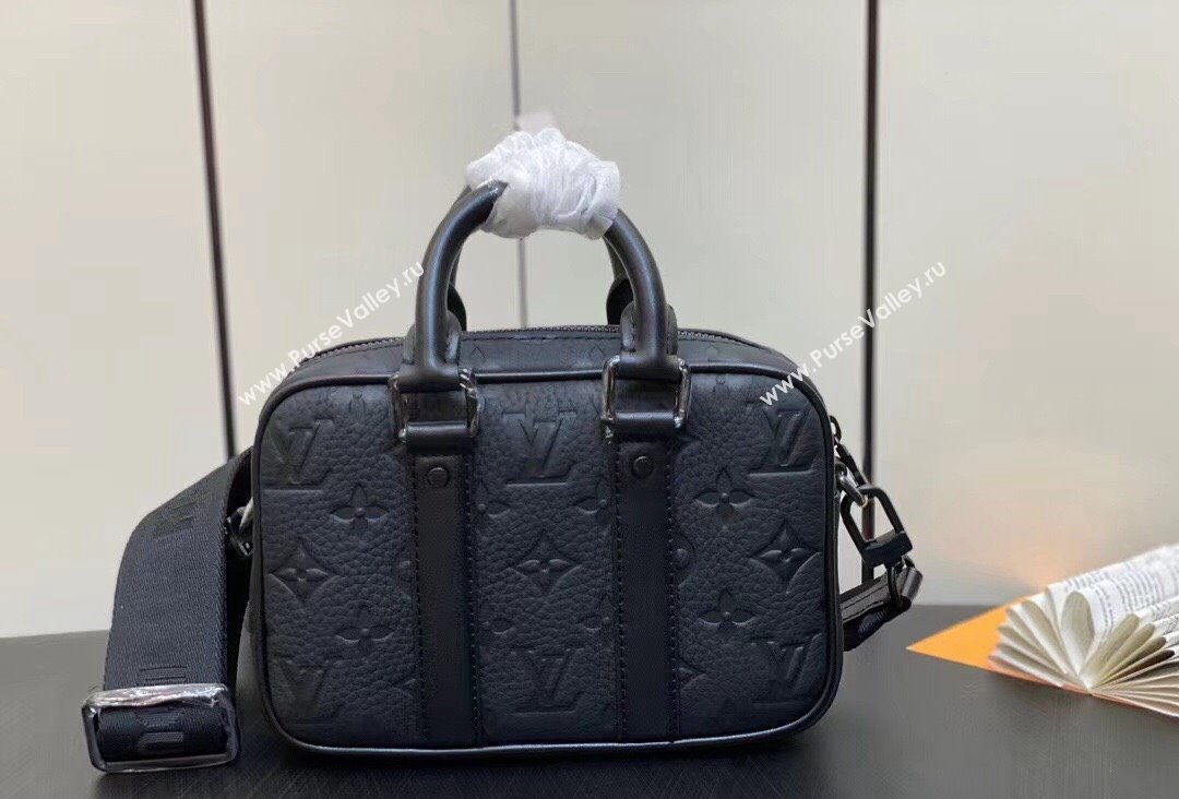 Louis Vuitton Nano Porte Documents Voyage Bag M82770 Monogram Empreinte Black 2023 (kiki-23111310)
