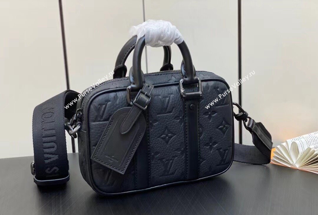 Louis Vuitton Nano Porte Documents Voyage Bag M82770 Monogram Empreinte Black 2023 (kiki-23111310)