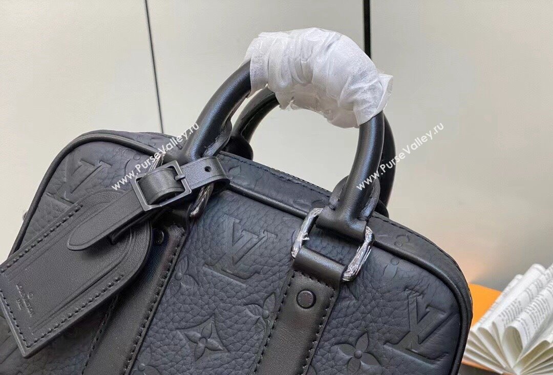 Louis Vuitton Nano Porte Documents Voyage Bag M82770 Monogram Empreinte Black 2023 (kiki-23111310)