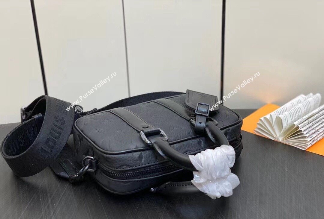 Louis Vuitton Nano Porte Documents Voyage Bag M82770 Monogram Empreinte Black 2023 (kiki-23111310)