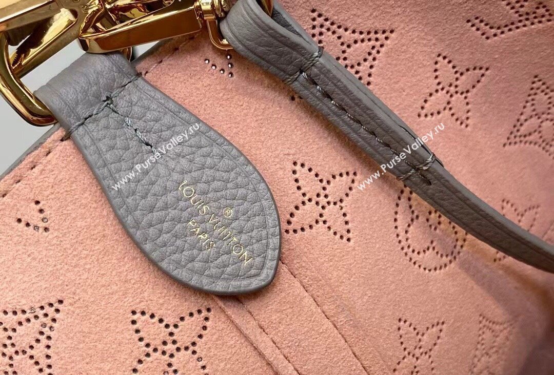Louis Vuitton Mahina perforated calfskin leather Blossom MM Bag M23387 Flight Mode Gray 2023 (kiki-23111346)