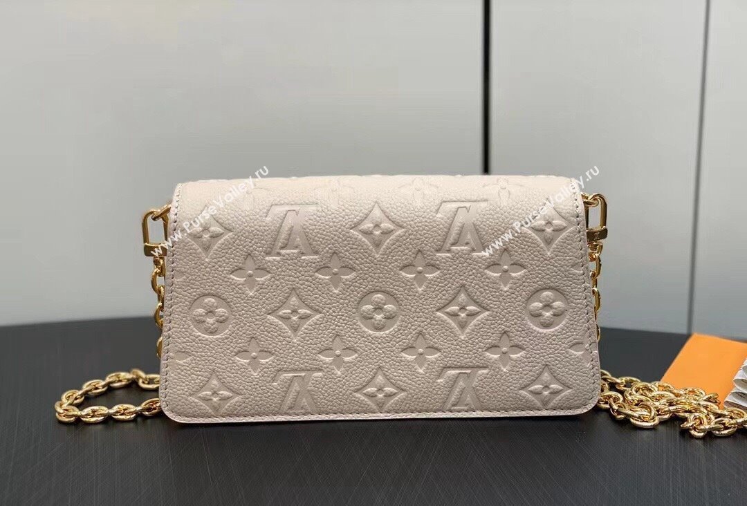 Louis Vuitton Monogram Empreinte leather Wallet On Chain Métis Bag M82836 Cream 2023 (kiki-23111368)