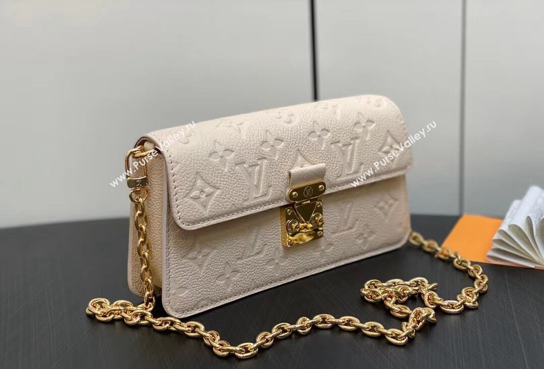 Louis Vuitton Monogram Empreinte leather Wallet On Chain Métis Bag M82836 Cream 2023 (kiki-23111368)