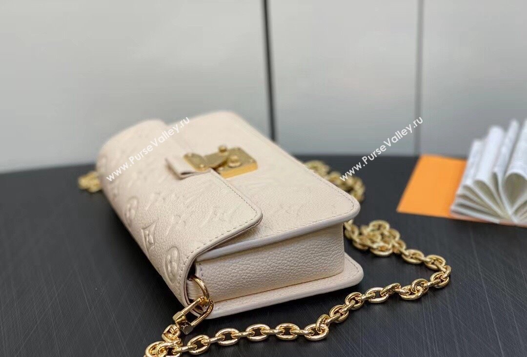 Louis Vuitton Monogram Empreinte leather Wallet On Chain Métis Bag M82836 Cream 2023 (kiki-23111368)